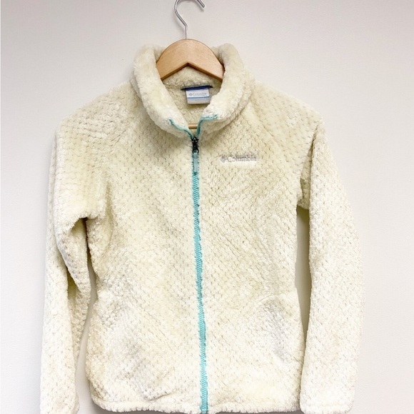 Columbia Full Zip Fuzzy Jacket Large 14/16 - Picture 1 of 7